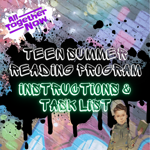 teen summer reading program instructions and task list